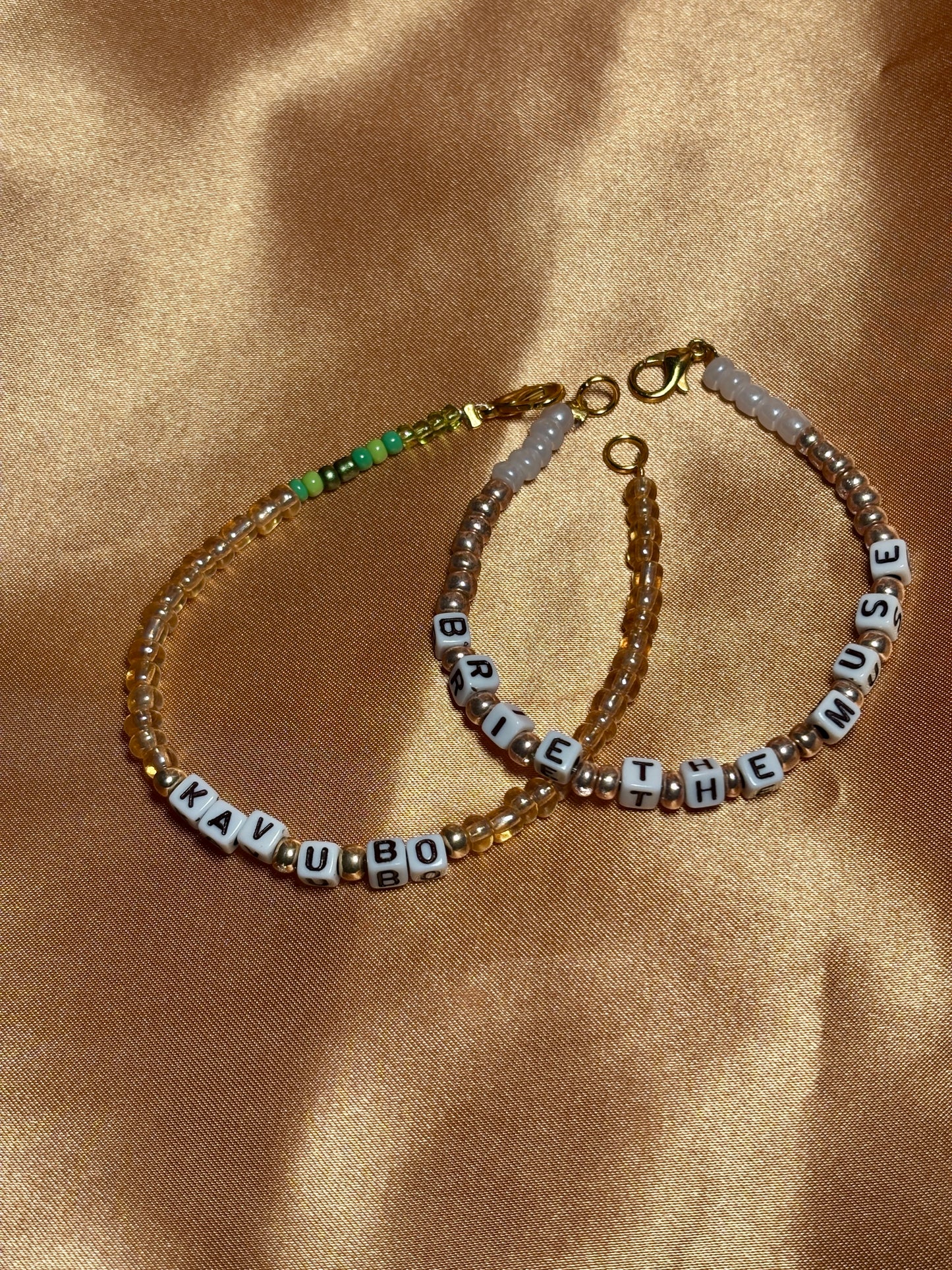 Custom Lettering Bracelets