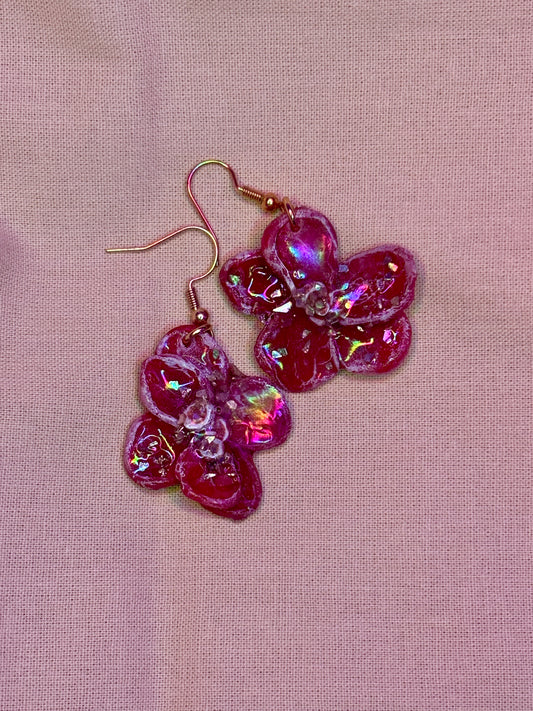 Red Flower Earring [MTO]